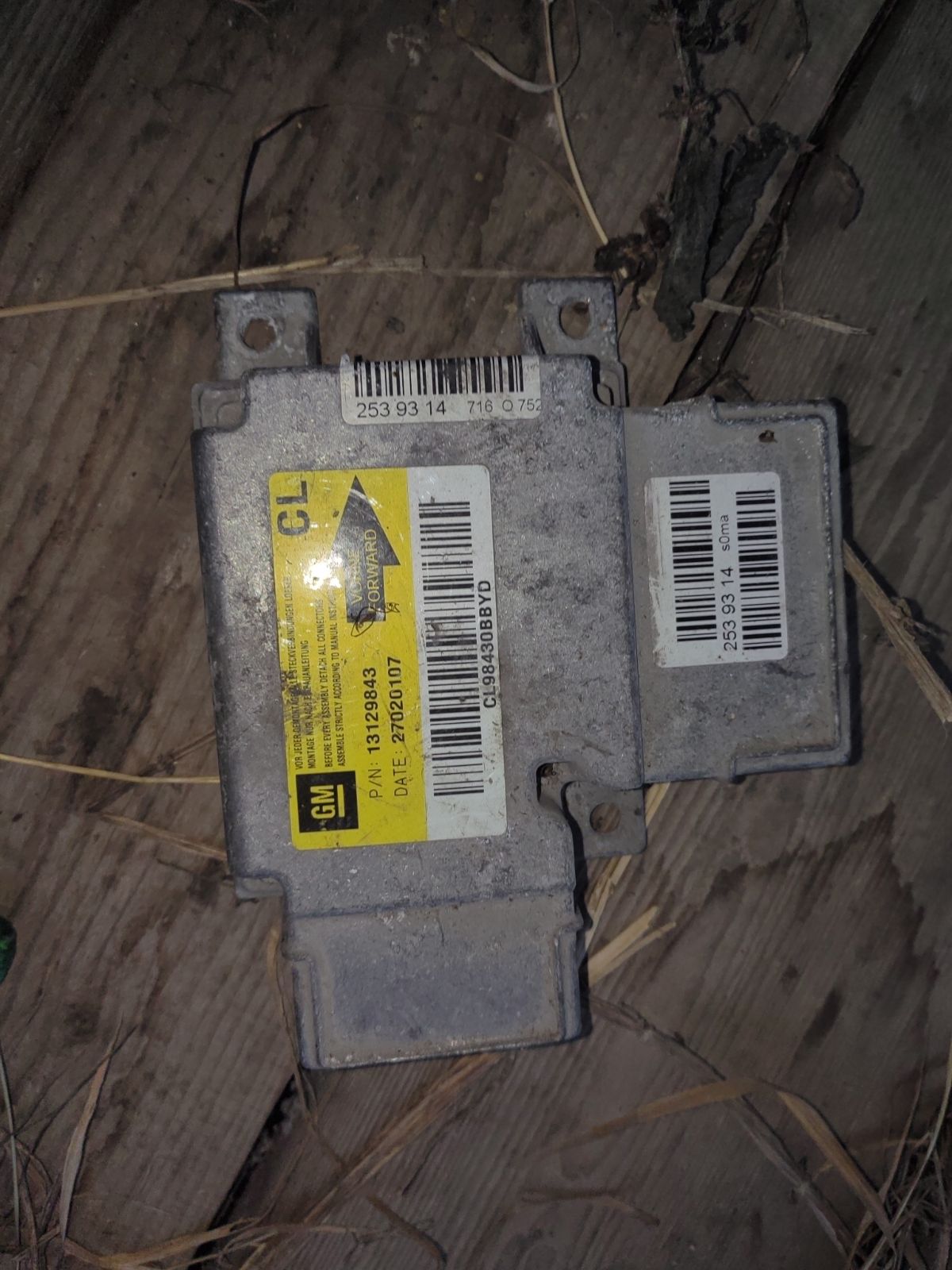 Блок управления air bag 6238925 на Opel Vectra C Фото 2