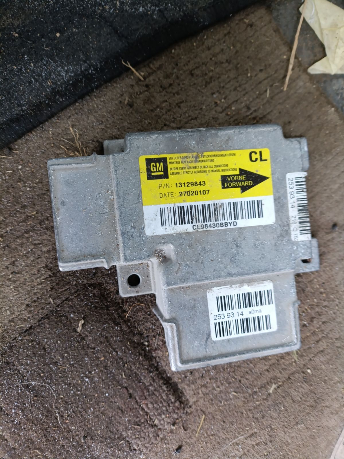 Блок управления air bag 6238925 на Opel Vectra C Фото 4