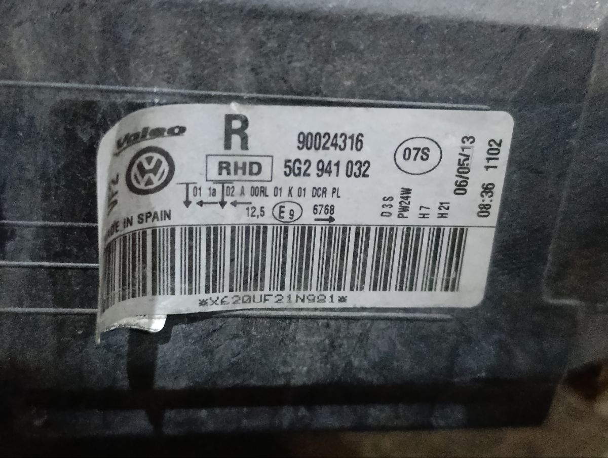Фара 5G2941032, 8K0941597E, 90024316 на Volkswagen Golf Vii 5G Фото 13