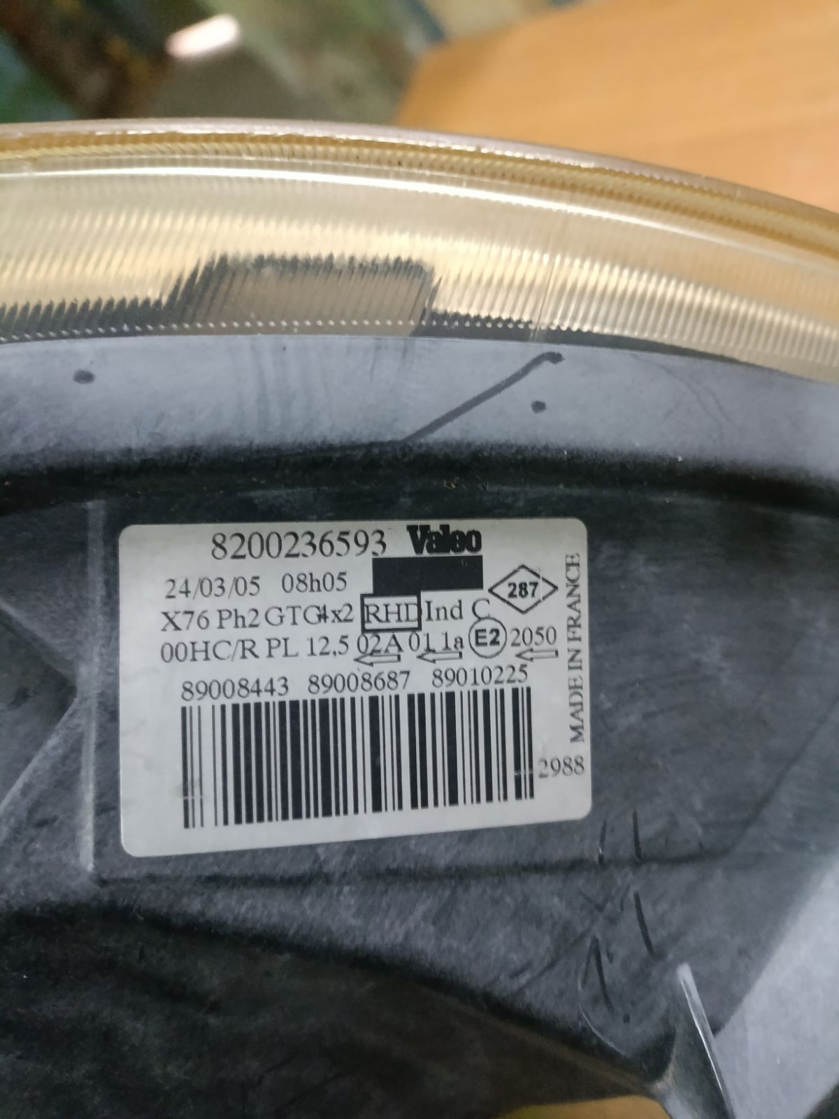 Фара 8200236593  8200236595 на Renault Kangoo KC Фото 12