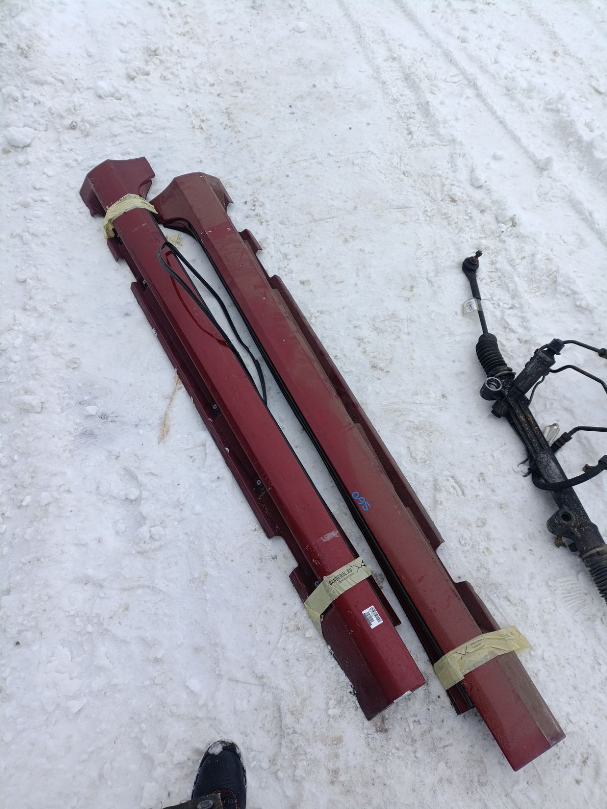 Порог кузова пластиковый ( обвес ) на Volvo S60 FS Фото 16