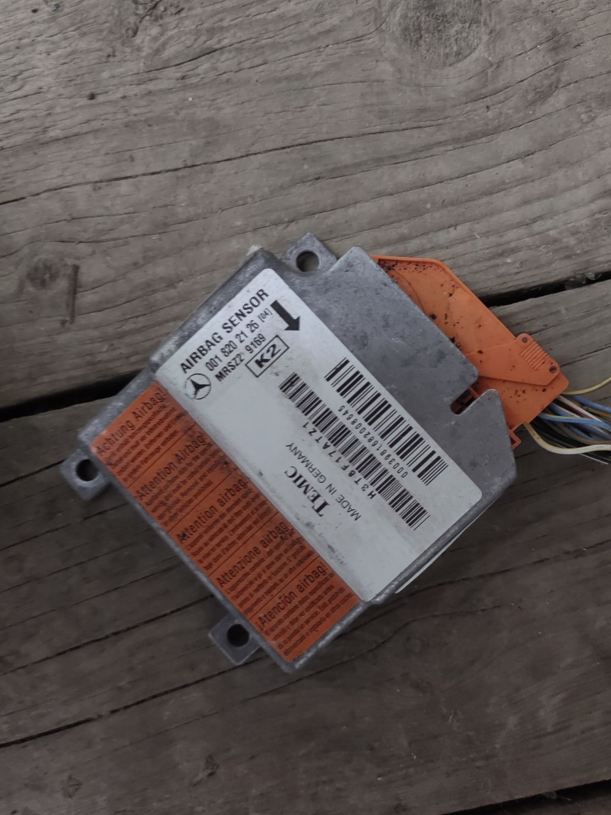 Блок управления air bag A0018202126 на Mercedes-Benz E-Class W210.061 Фото 4