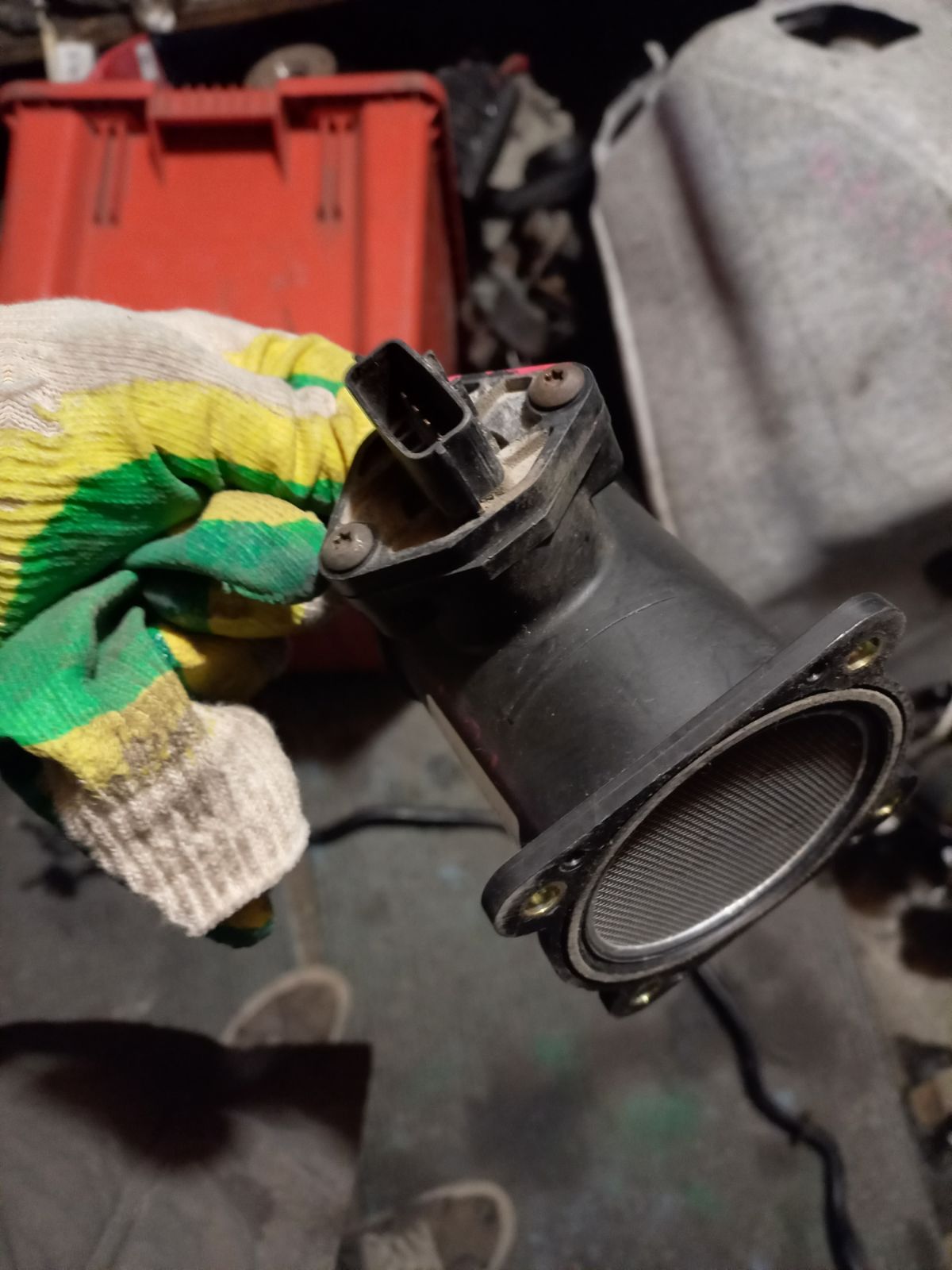 Датчик расхода воздуха 22680-4M501, 226804M500 на Nissan Sunny FB15 QG15DE Фото 4