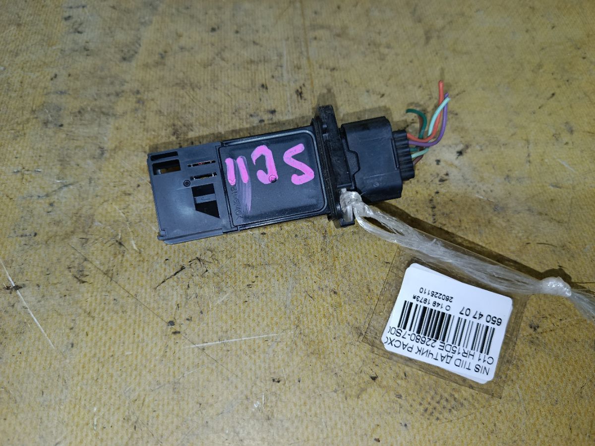 Датчик расхода воздуха 22680-7S000 на Nissan Tiida C11 HR15DE Фото 2