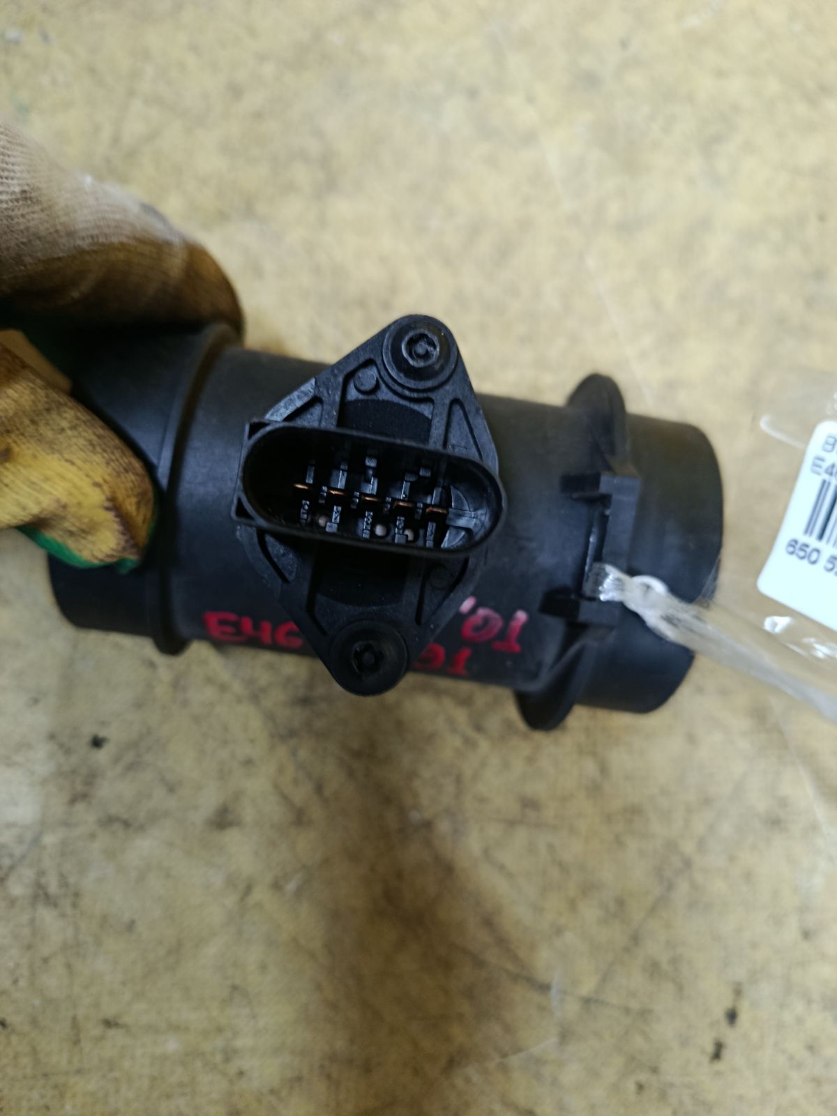 Датчик расхода воздуха 1433565, 13621433565 на Bmw 3-Series E46-AL31 M43 Фото 4