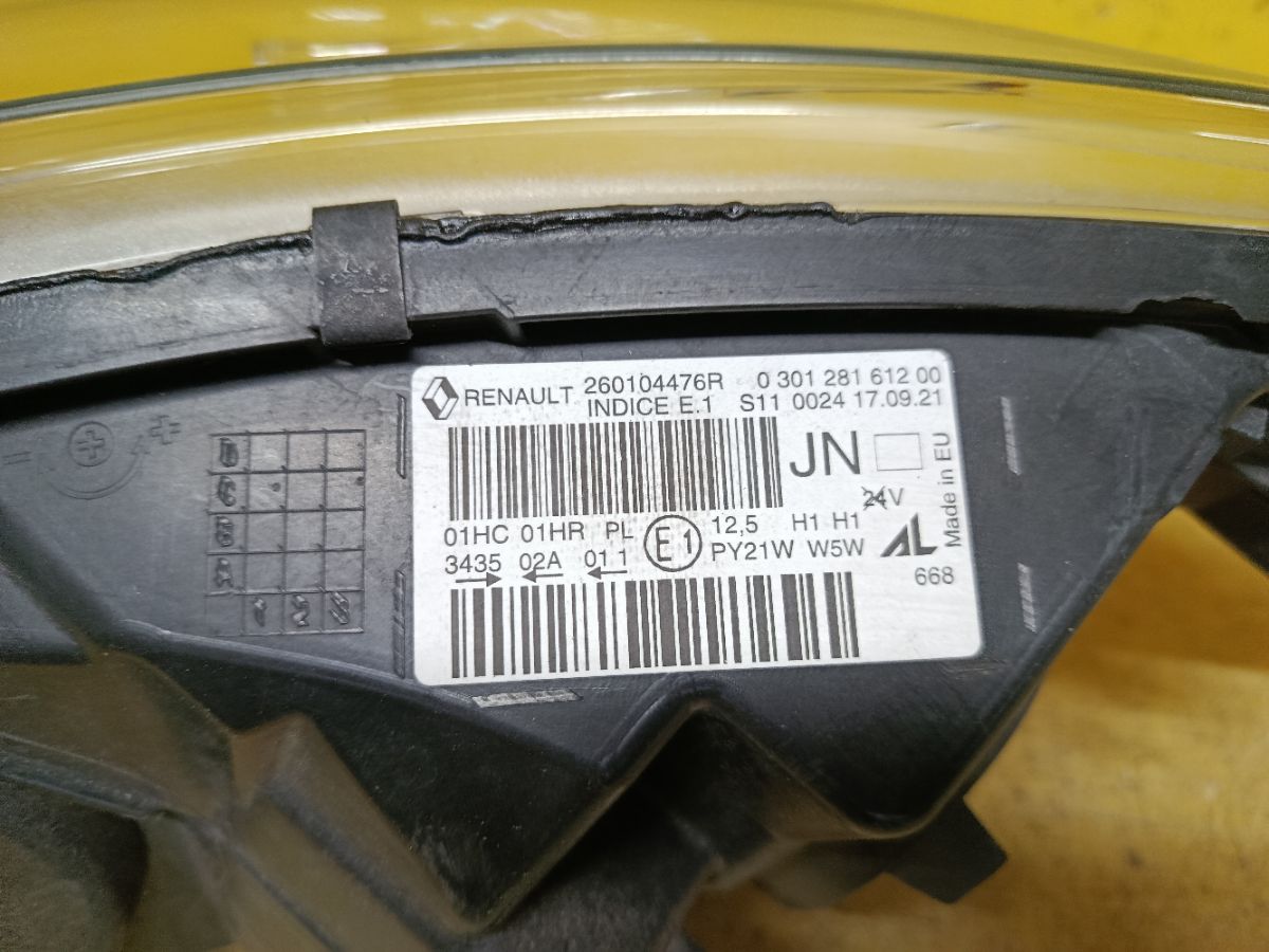 Фара 260104476R, 030128161200 на Renault Captur VF12R Фото 4