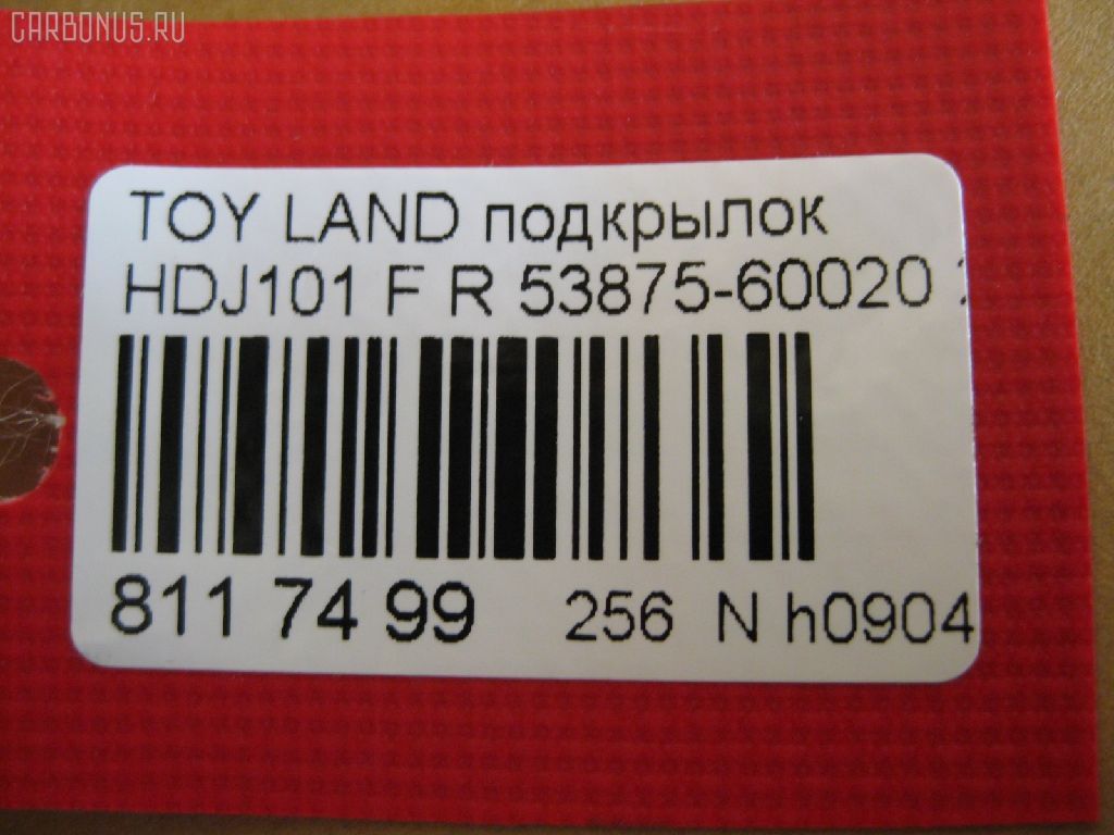 Подкрылок TYG TY11117AR, 53875-60020, 53875-60021, 8136388, 8179FP1T, 8400-717, AS47DJ0070, GD5641R, GDIF0045R, IK-1314, NBJ0819112, RR-53875-60021, ST-TY90-016L-1, ST-TY90-016L-A1, TG-TY90-016L-1, TY5641R, TY890016L0R00, TYLAN98-300-R, TYLAN98300R на Toyota Land Cruiser HDJ101 Фото 2
