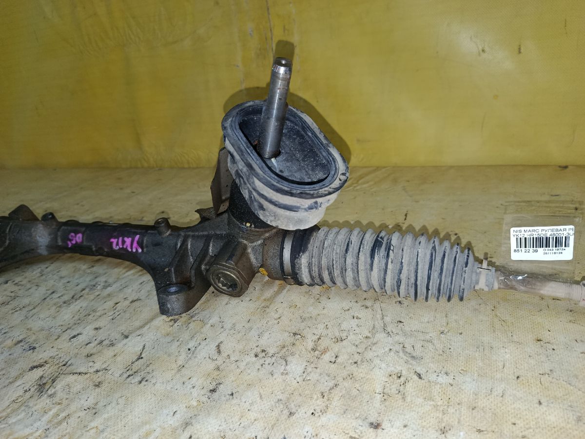 Рулевая рейка 48001-3U01A на Nissan March YK12 HR15DE Фото 5