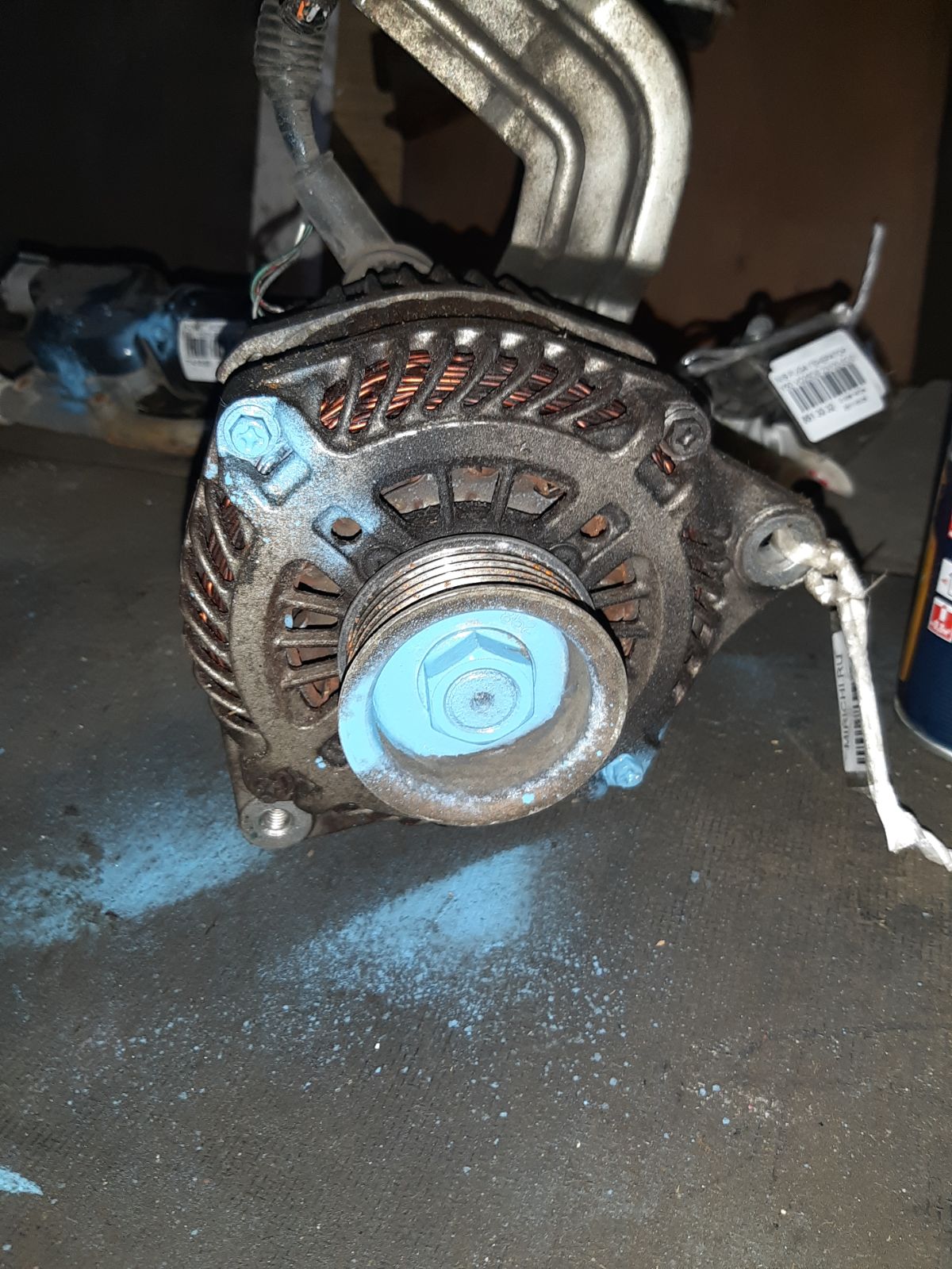 Генератор 23100-EG010 на Nissan Fuga Y50 VQ25DE Фото 8