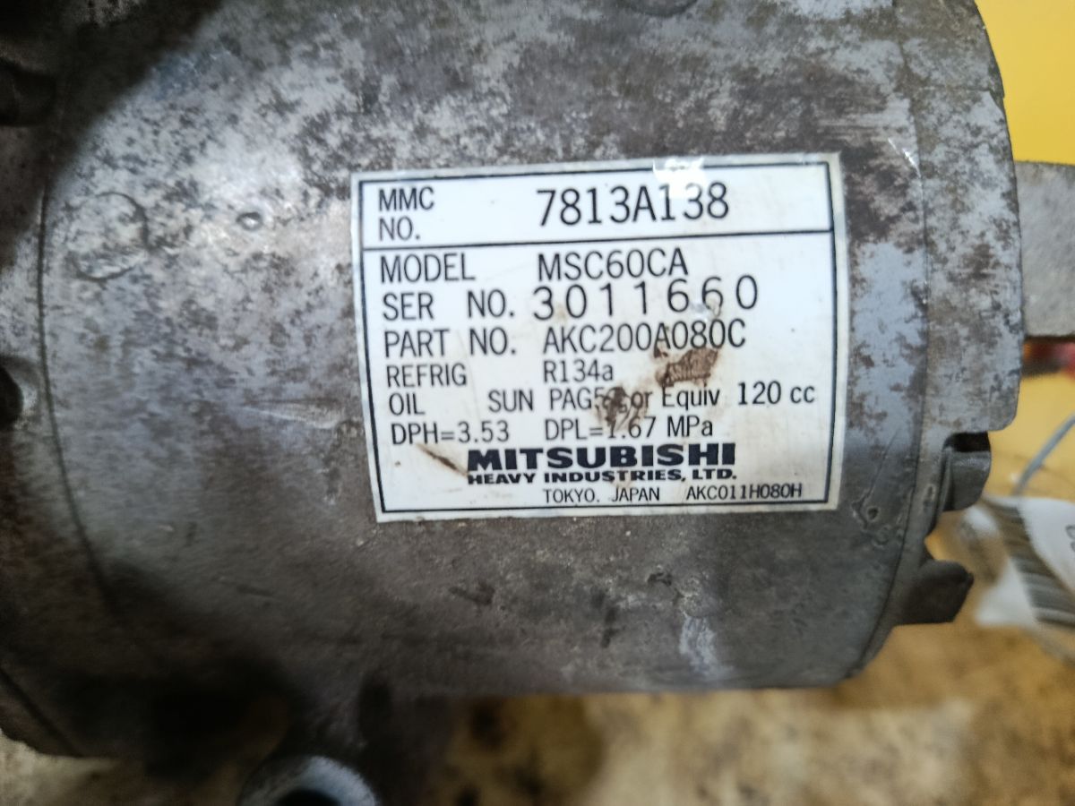 Компрессор кондиционера 7813A138 на Mitsubishi Colt Z21A 4A90 Фото 4