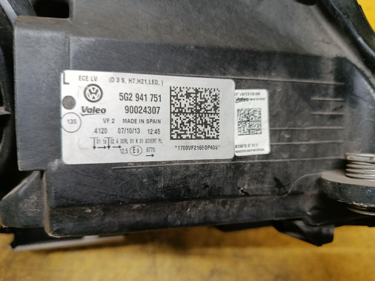 Фара 5G2941751, 4G0907697G, 8K0941597E, 3D0941329 на Volkswagen Golf Vii 5G Фото 8