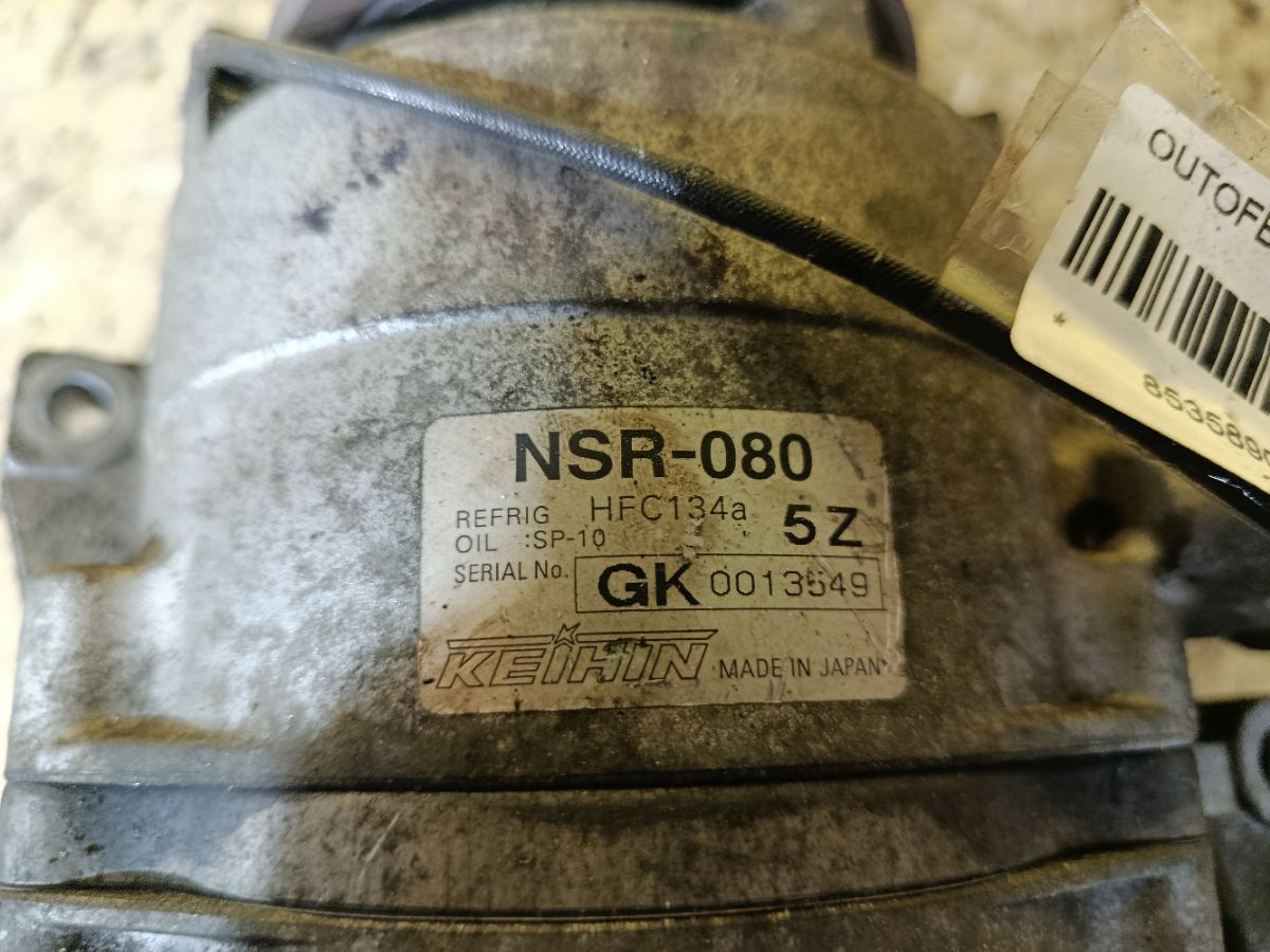 Компрессор кондиционера на Honda Stream RN8 R20A Фото 3