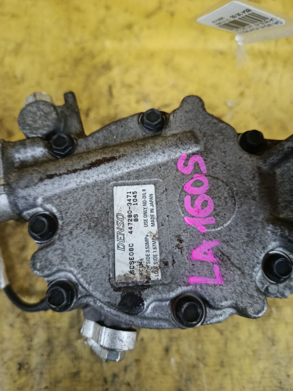 Компрессор кондиционера 447280-3471 на Daihatsu Move LA160S KF Фото 4