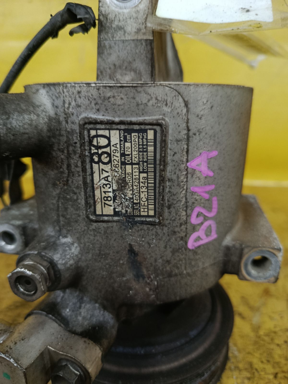 Компрессор кондиционера 7813A780 на Nissan Dayz Roox B21A 3B20 Фото 4