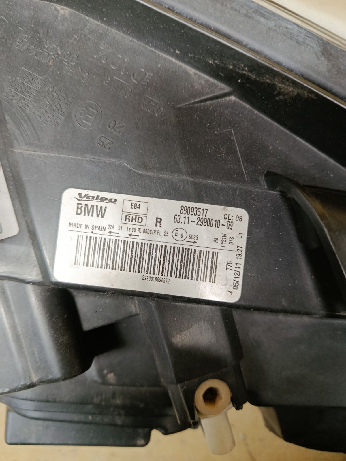 Фара 89093517 на Bmw X1 E84-VL32 Фото 4
