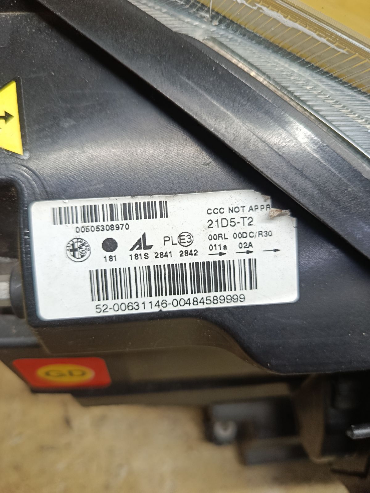 Фара 130732927200 на Alfa Romeo Giulietta X7 Фото 3