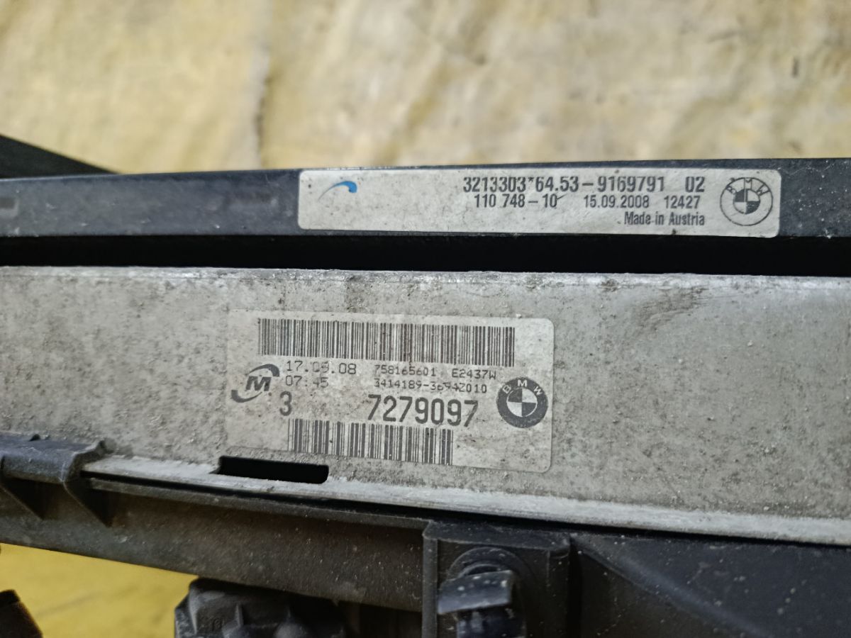 Радиатор ДВС 16326937515, 6453916979102, 7279097 на Bmw 3-Series E92-WA52 N46N Фото 2