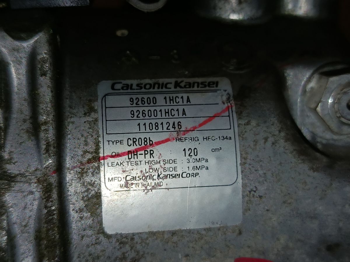Компрессор кондиционера 92600-1HC1A на Nissan March K13 HR12DE Фото 3