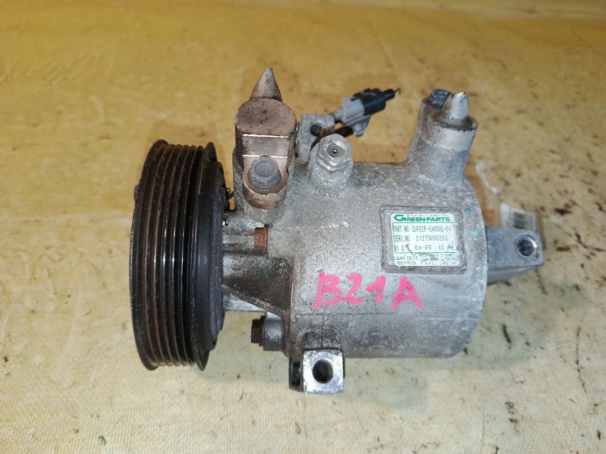 Компрессор кондиционера на Nissan Dayz Roox B21A 3B20 Фото 2