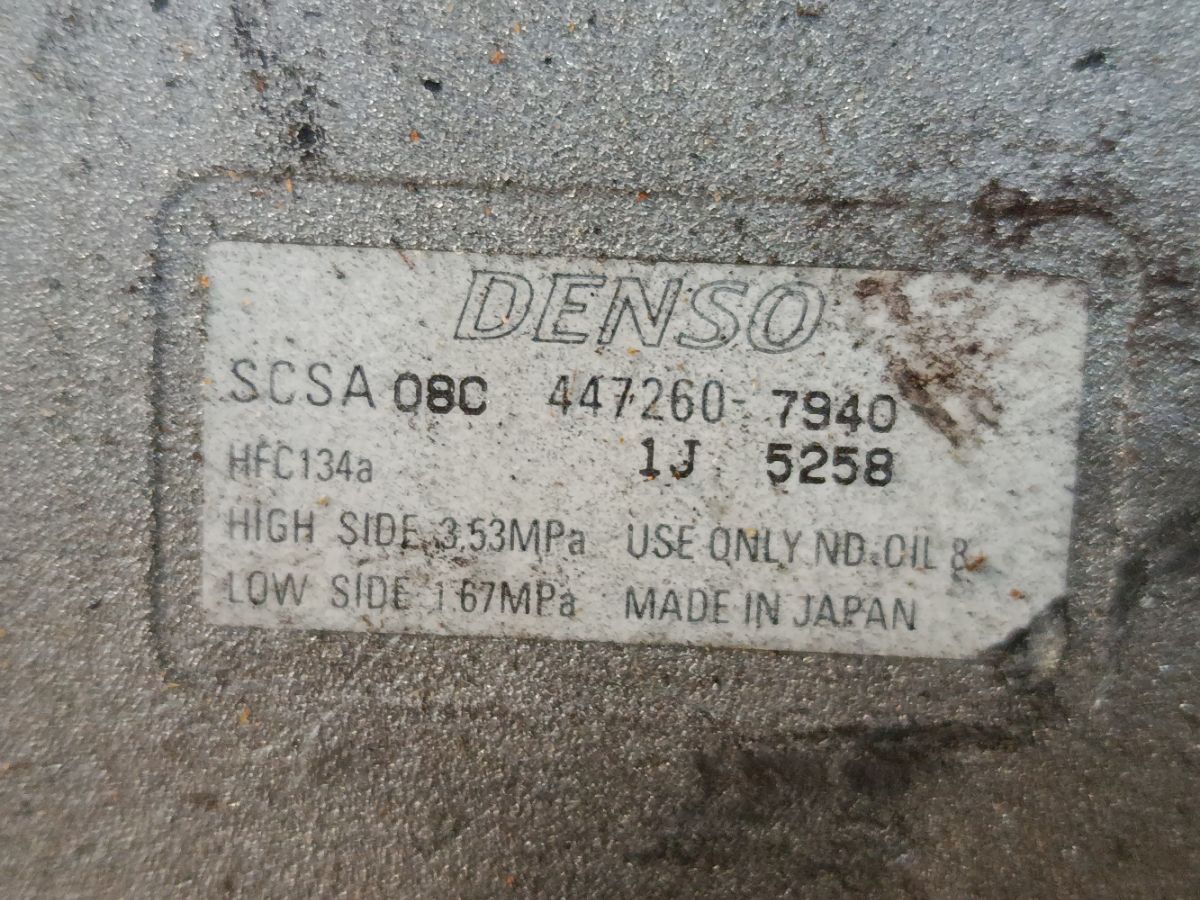 Компрессор кондиционера 447260-7940 на Subaru Legacy BL5 EJ203 Фото 3