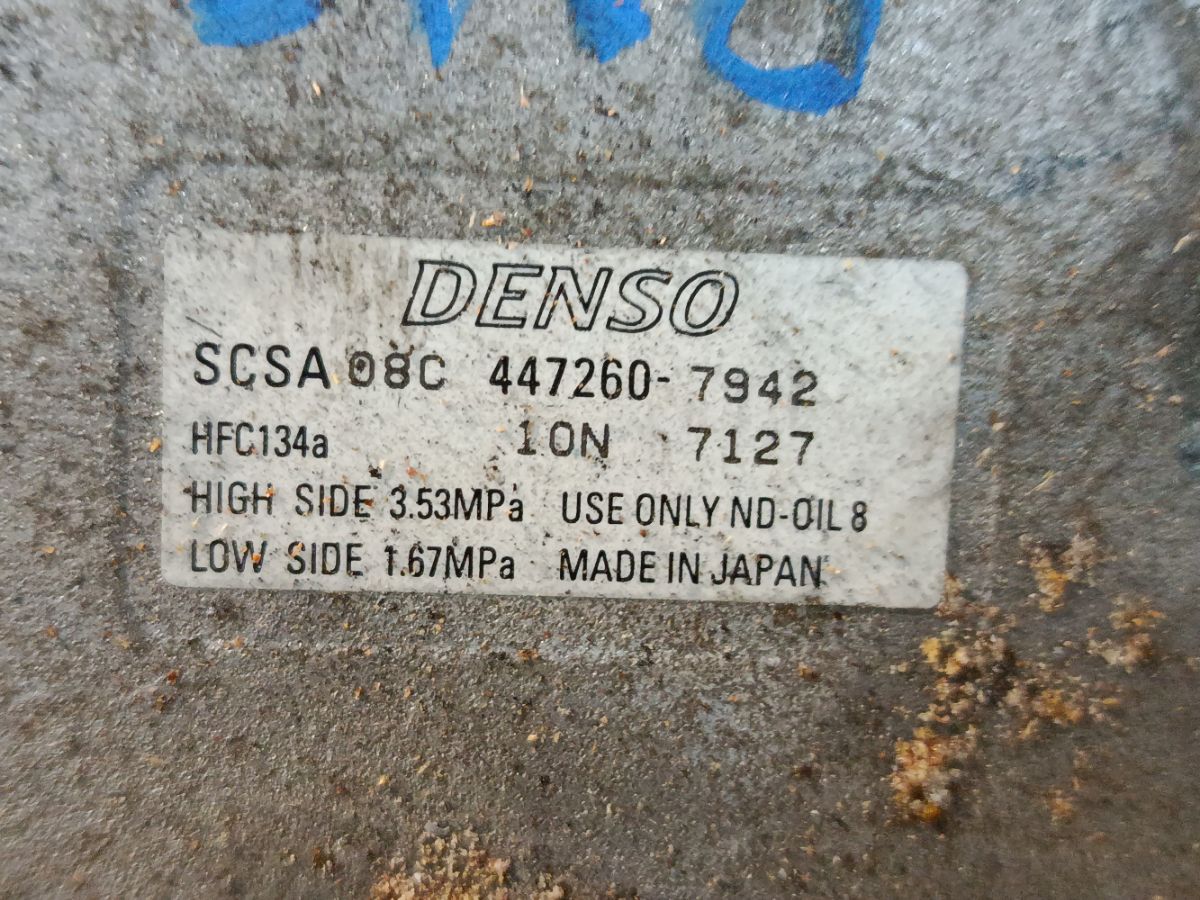 Компрессор кондиционера 447260-7942 на Subaru Legacy BM9 EJ255 Фото 3