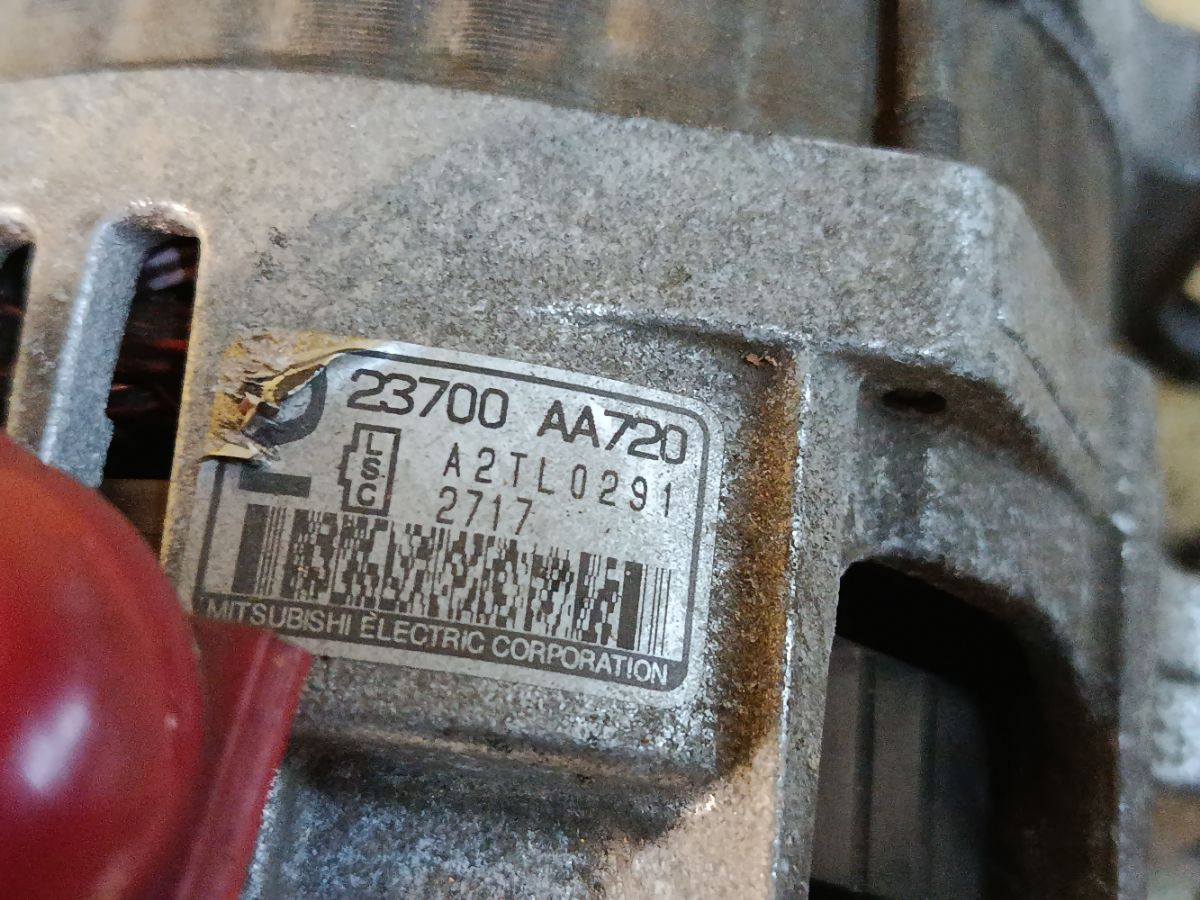 Генератор 23700-AA720 на Subaru Impreza G4 GJ2 FB16 Фото 4