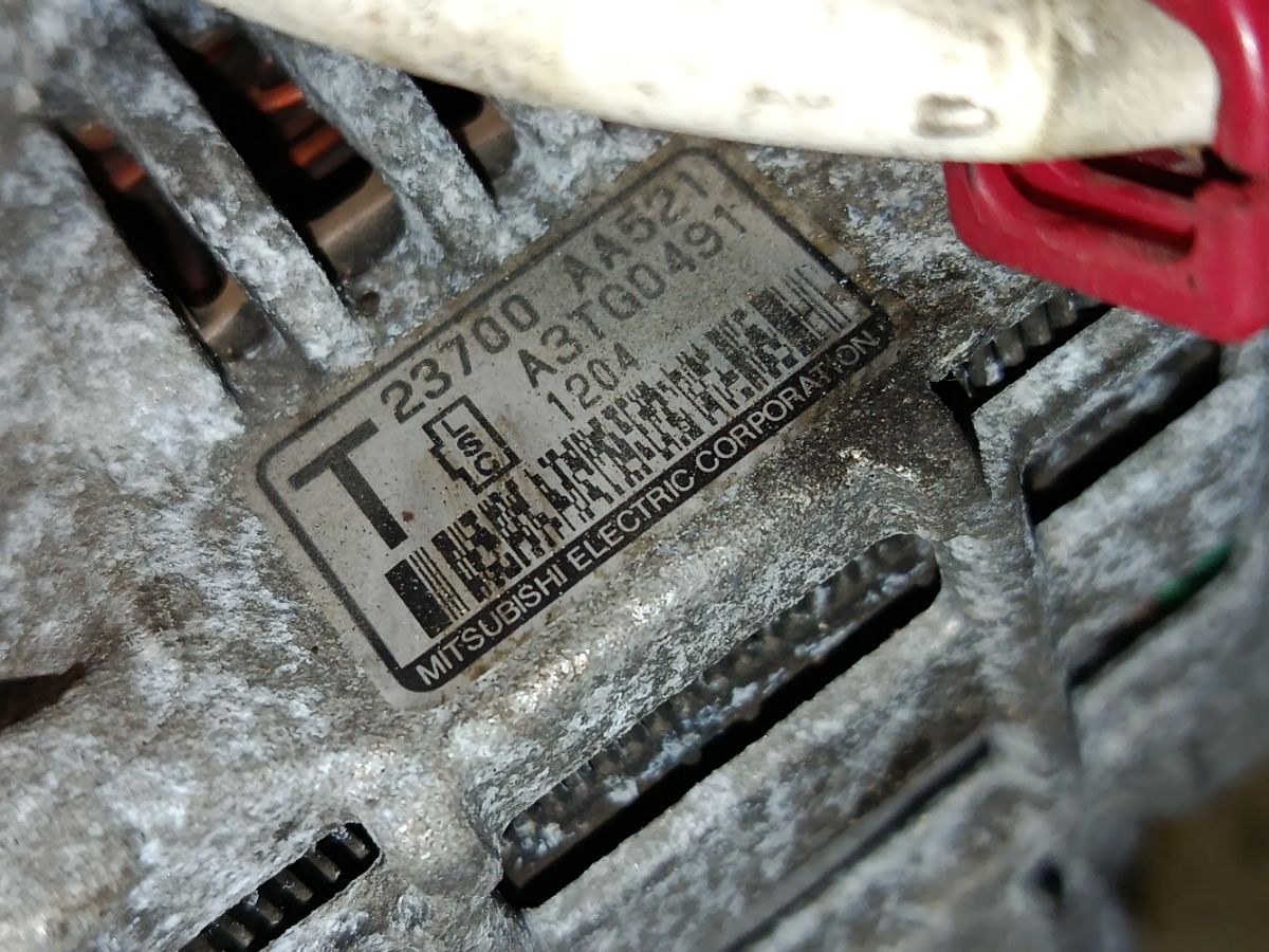 Генератор 23700-AA521, 	23700AA522, 23700AA520 на Subaru Impreza Wagon GH3 EL154 Фото 5