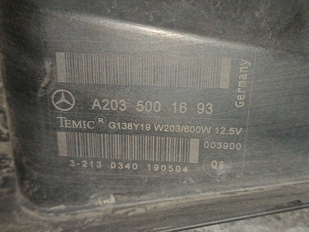 Вентилятор радиатора ДВС A2035001693, A2035400788 на Mercedes-Benz C-Class W203.042 271.940 Фото 3