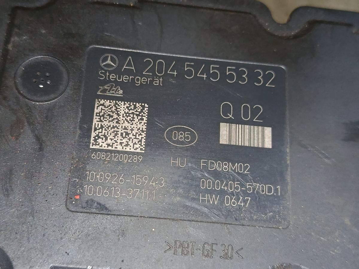 Блок ABS A2045455332, A2044312412 на Mercedes-Benz C-Class W204.054 272.947 Фото 2