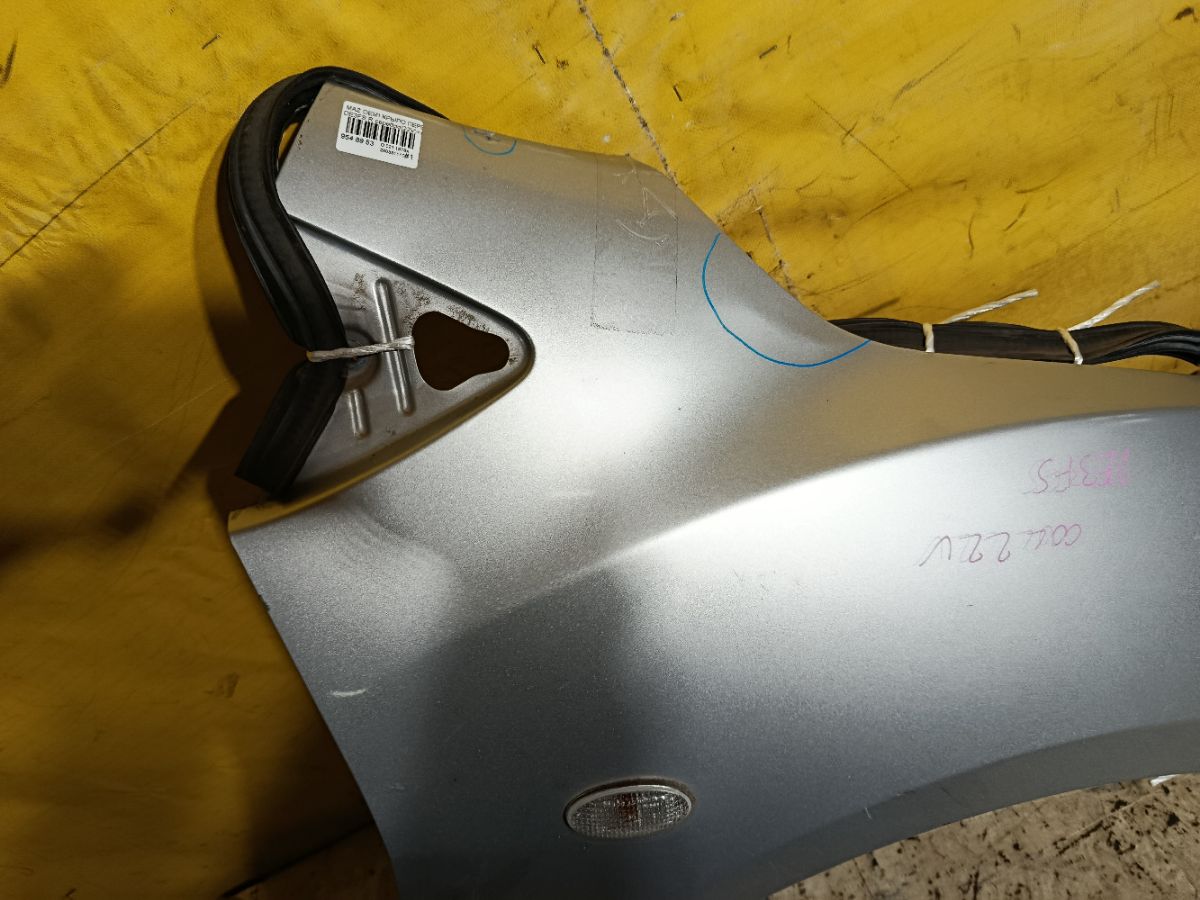 Крыло переднее 2741658, 3421312, 3421312A1, 4533021, 4533021J, 5605006, 6504043421312P, 931172, D01G52111B, D651-52-111B, GDFN0061R, MD234022FR, MZ10069AR, MZ10069BR, MZ10069BRV, MZ3093023, MZ51101600R00, MZ51101601R00, MZX0207270R на Mazda Demio DE3FS Фото 3