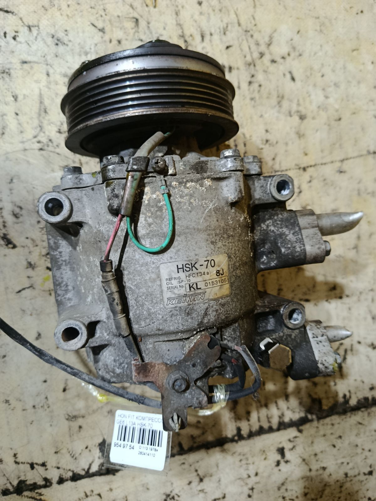 Компрессор кондиционера на Honda Fit GE6 L13A Фото 5