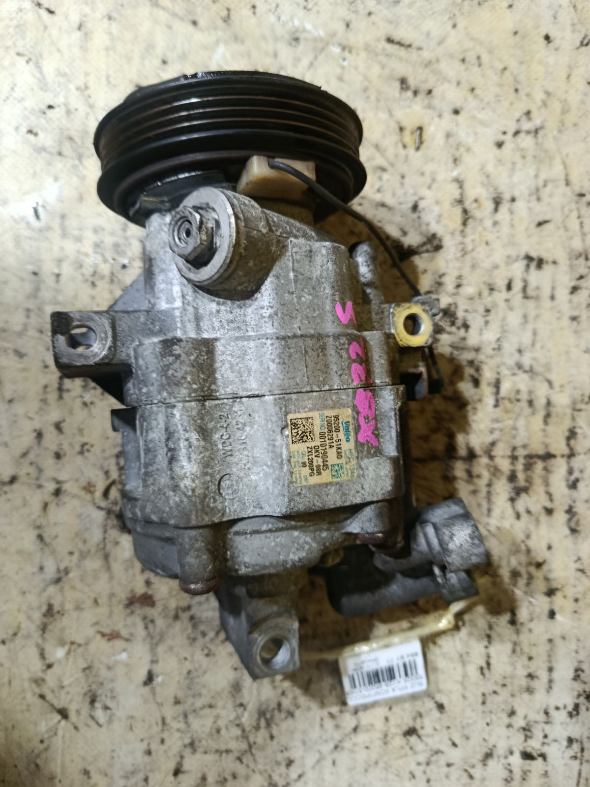 Компрессор кондиционера 95200-51KA0 на Suzuki Splash XB32S K12B Фото 1